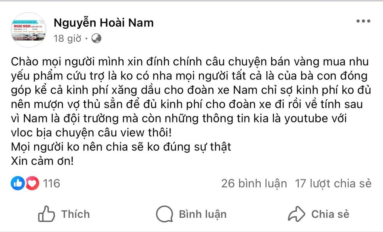 Đội trưởng xe 68 lên tiếng về thông tin 