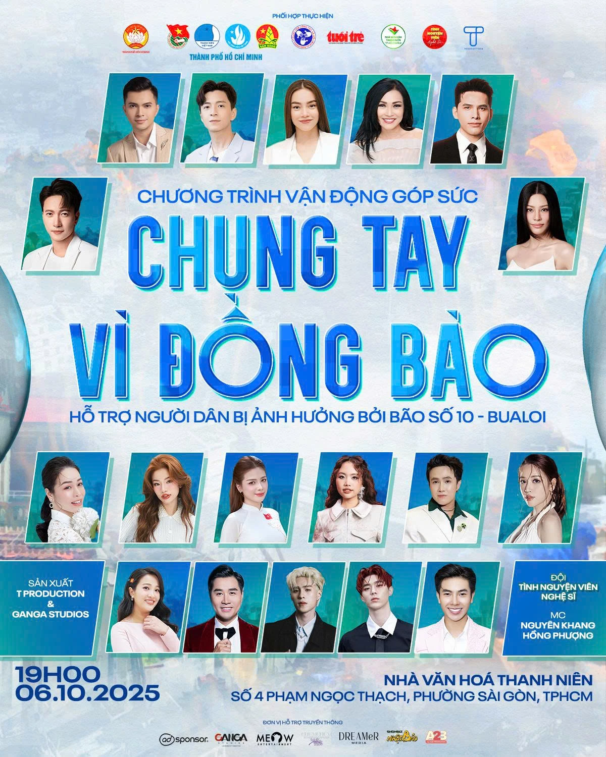 Hồ Ngọc Hà, Phương Mỹ Chi và dàn sao tham gia Chung Tay Vì Đồng Bào