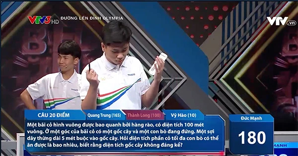 Bài toán khiến cả 4 thí sinh Olympia 