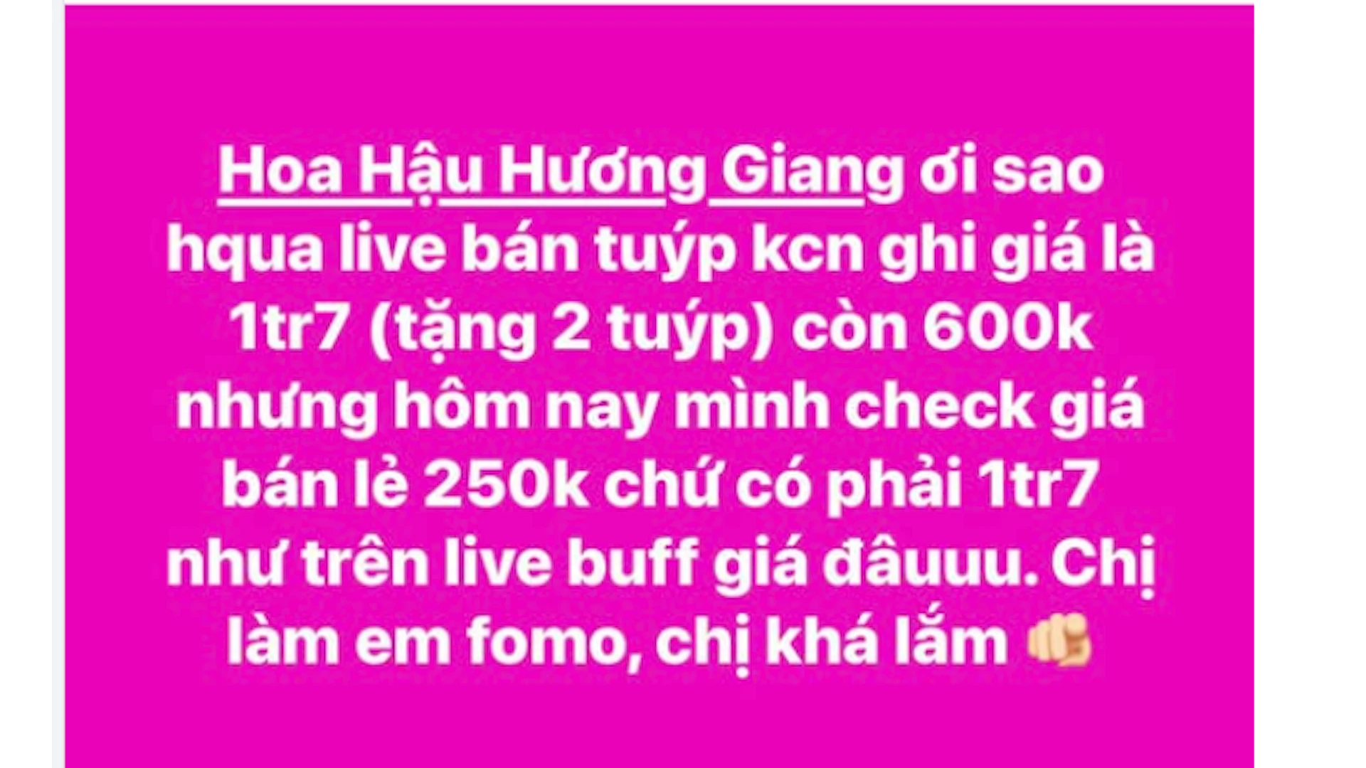 Hoa hậu Việt lên tiếng nghi vấn tung deal ảo trên livestream, lừa dối khách hàng
