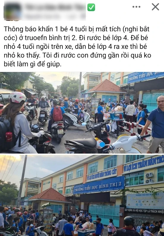 Người đàn ông để lạc con trai 4 tuổi, vài tiếng sau trên MXH xuất hiện bài viết gây hoang mang