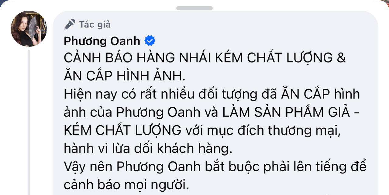 Diễn viên Phương Oanh cảnh báo cư dân mạng