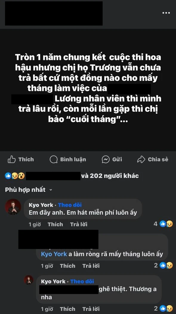 1 nam ca sĩ than thở vì bị quỵt cát xê, hát không công cho cuộc thi Hoa hậu lớn?