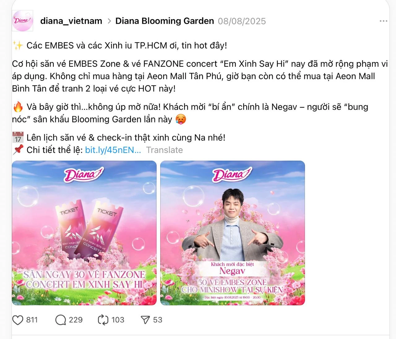 Bị netizen phản ứng vì mời Negav tham gia sự kiện, Diana xin lỗi!