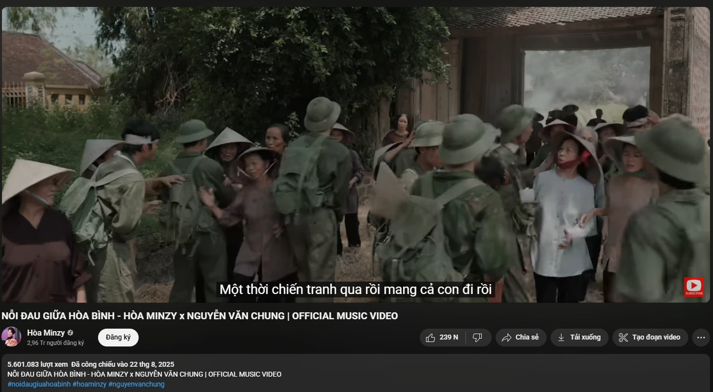 Người nước ngoài xem MV thời chiến của Hòa Minzy khóc hết nước mắt, liên tục đặt câu hỏi về “nỗi đau giữa hoà bình”