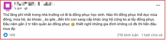 Bà mẹ Hà Nội chỉ ra thứ LÃNG PHÍ nhất trong trường học, nhiều phụ huynh phản bác: Nhờ nó mà con tôi dù nghèo cũng bớt tự ti!