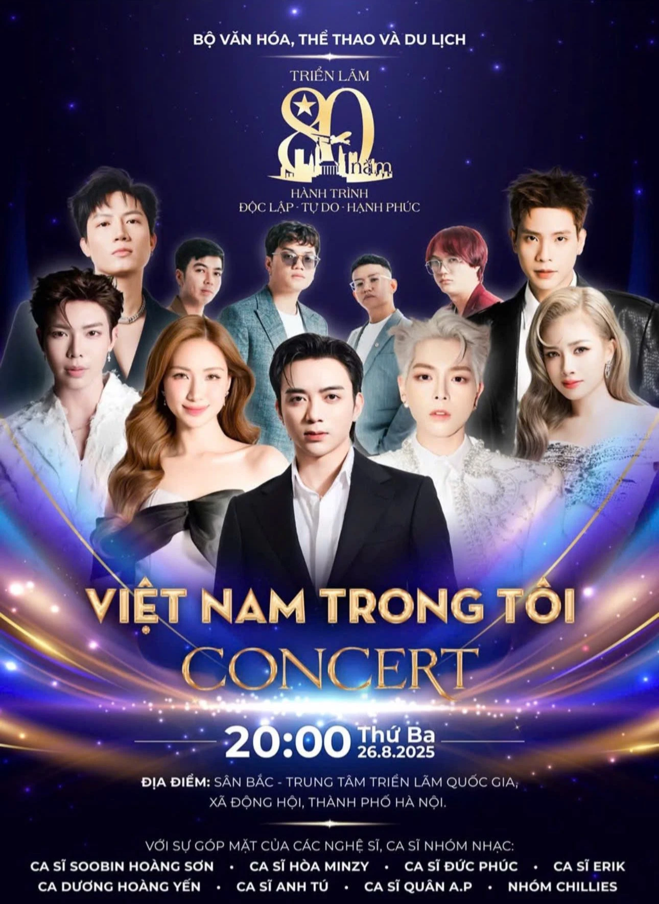 BTC concert quốc gia Việt Nam Trong Tôi thông báo 1 tin quan trọng, nghệ sĩ và khán giả đội mưa chuẩn bị trước giờ G