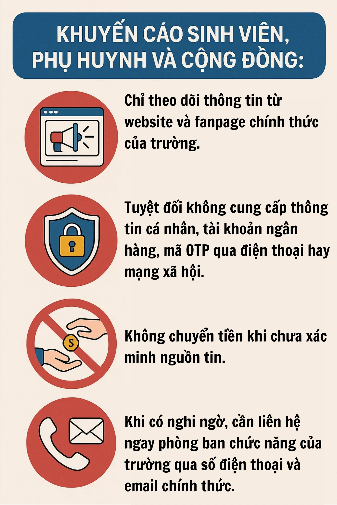 Hàng loạt trường Đại học cảnh báo khẩn tới tất cả sinh viên và phụ huynh