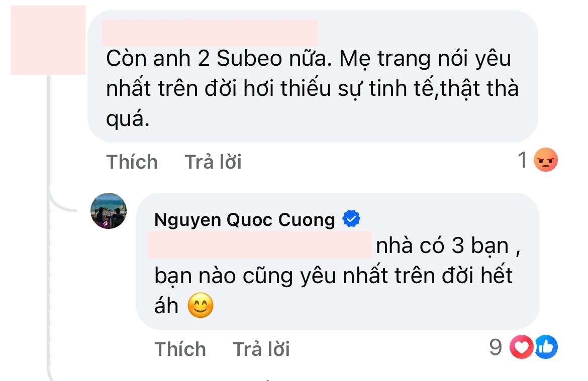 Đàm Thu Trang bị nghi thiên vị con ruột hơn Subeo, Cường Đô La đáp nhanh 1 câu EQ chạm nóc!