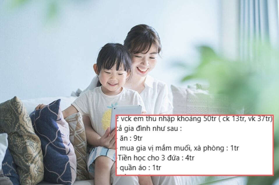 Tổng nhập 50 triệu, xem tiền học bà mẹ Hà Nội chi cho 3 con mà phục sát đất!