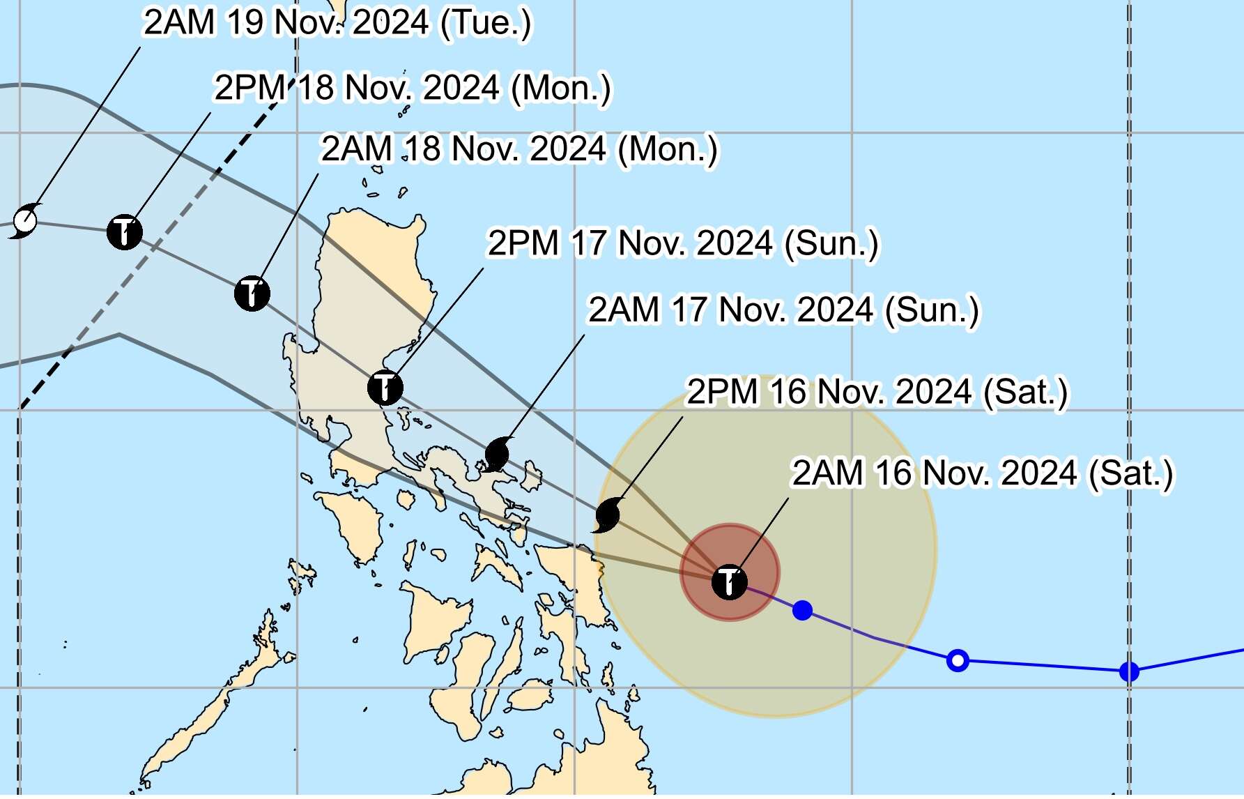 Man-yi gần đạt cấp siêu bão, có thể đổ bộ Philippines 2 lần