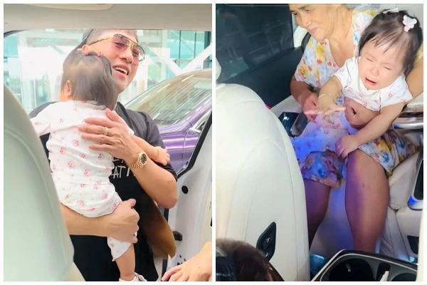 Hơn triệu người xem con gái Châu Khải Phong khóc tiễn bố đi diễn, ai cũng xuýt xoa: Con gái nhỏ như chiếc áo bông