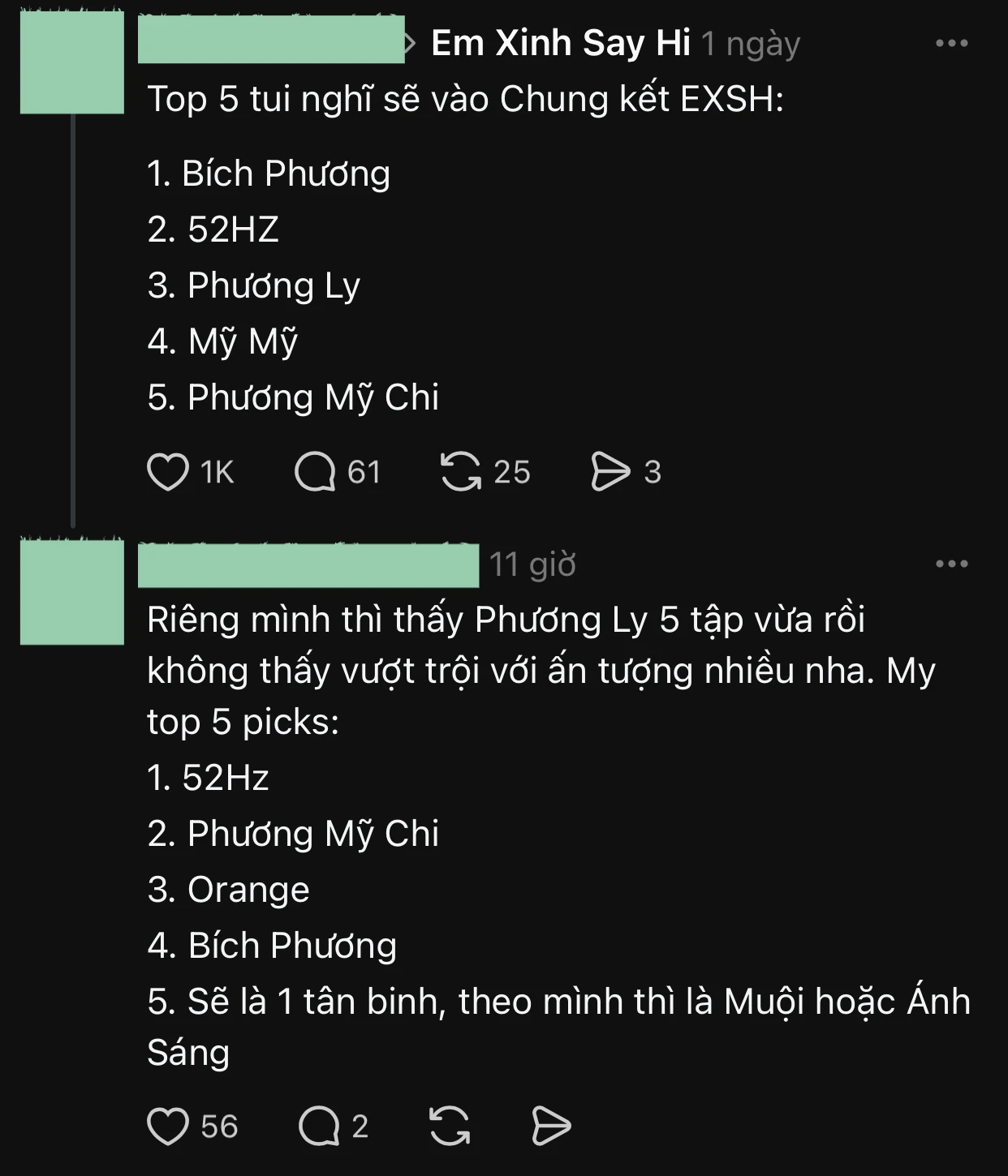 Tranh cãi danh sách top 5 chiến thắng Em Xinh Say Hi, 1 cái tên chờ mãi vẫn chưa thấy sáng
