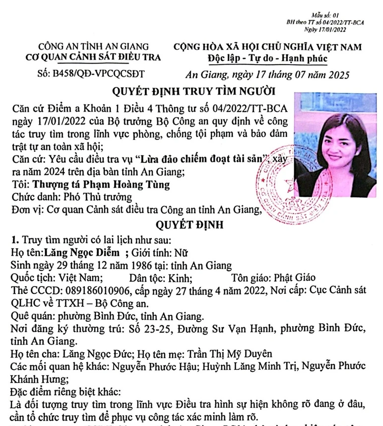 Công an truy tìm người phụ nữ xinh đẹp liên quan vụ lừa đảo
