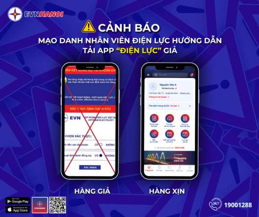 Cảnh giác mạo danh nhân viên điện lực yêu cầu tải App giả