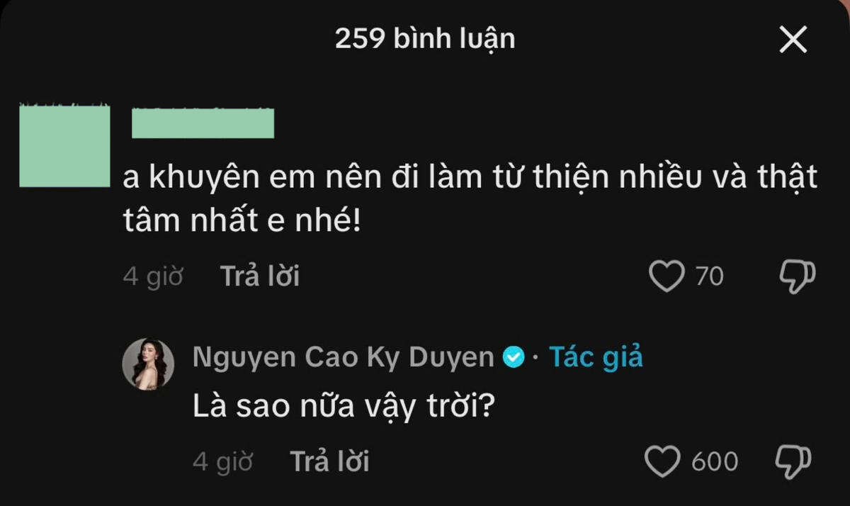 Hoa hậu Kỳ Duyên lại đáp trả