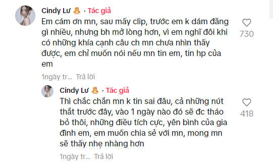 Cindy Lư phản ứng mạnh khi lùm xùm 