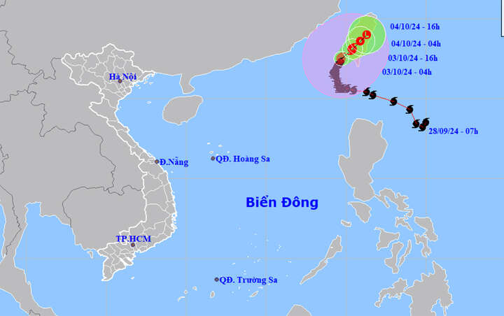 Tin bão Krathon giật cấp 16 trên Biển Đông và dự báo thời tiết 10 ngày tới