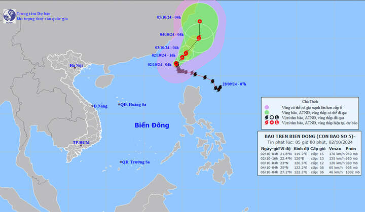 Tin mới nhất về cơn bão số 5 và nguy cơ lũ quét, sạt lở tại 16 tỉnh ngày 2/10