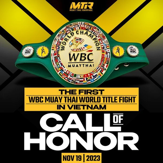 Đai vô địch WBC Muay Thai thế giới lần đầu được tranh tài tại Việt Nam