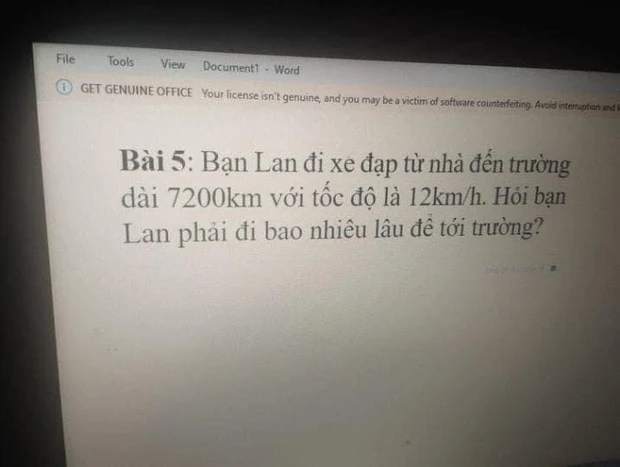Bài toán tiểu học gây 