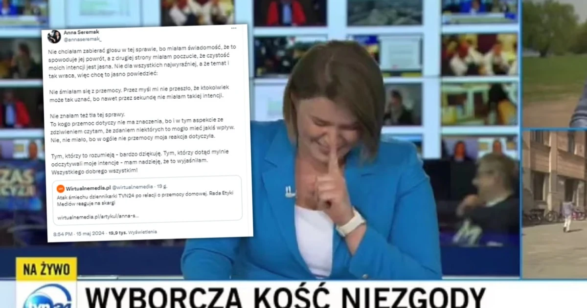 Dziennikarka TVN24 wybuchnęła śmiechem na wizji. Teraz przerywa milczenie