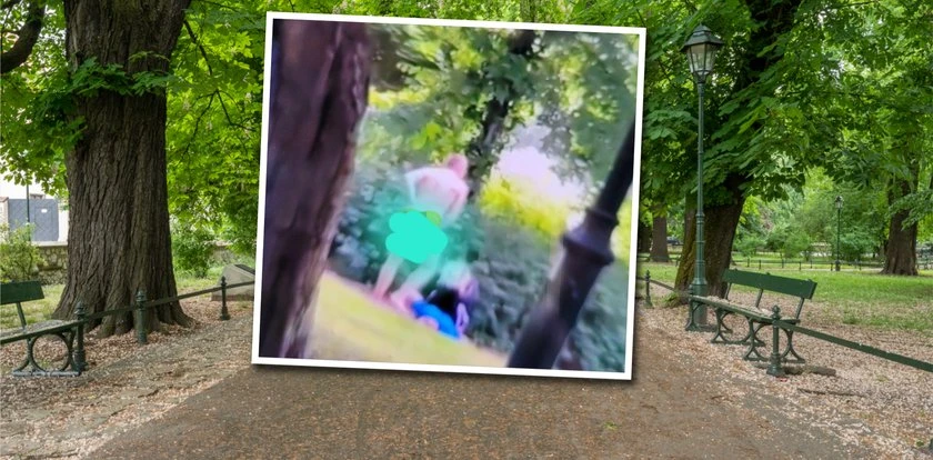 Gorszące sceny w parku w Grodzisku. 