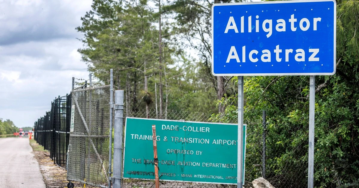 Aligatory otaczają ośrodek dla migrantów. Burmistrz Florydy zabrał głos