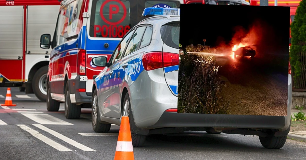 Dramatyczne odkrycie w spalonym samochodzie. W środku było ciało