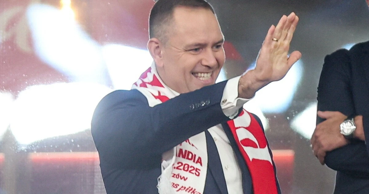 Na trybunach pojawił się prezydent. Tak Karol Nawrocki świętował bramkę dla Polski [NAGRANIE]