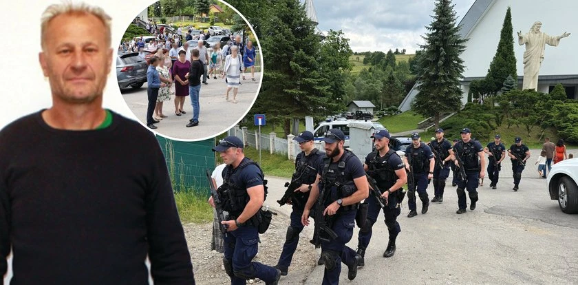 Stara Wieś w strachu? Mimo obławy w kościele tłumy, ale udawano, że nic się nie stało