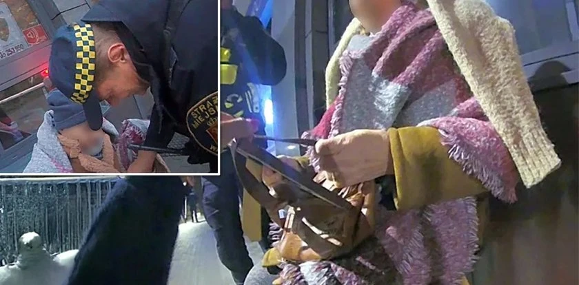 Siedziała na krzesełku. Nic nie mówiła. Przejmujące sceny na warszawskiej ulicy