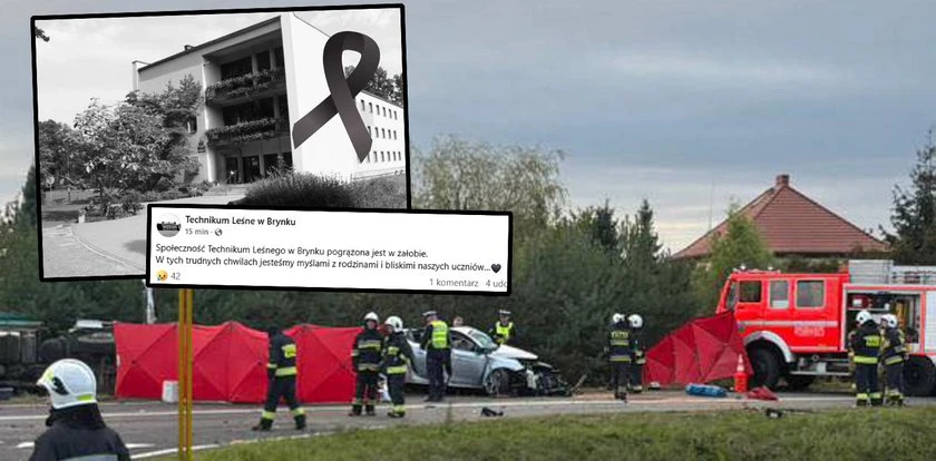 Szkoła w Brynku reaguje na śmierć uczniów. Łzy same cisną się do oczu