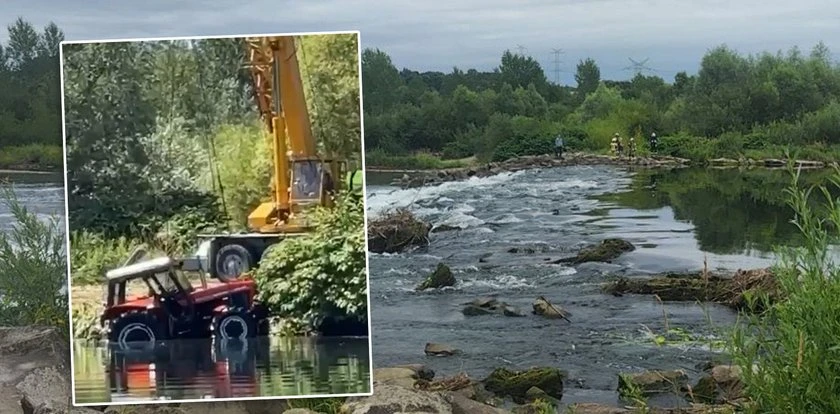 Nie zdążył chwycić liny. Dunajec zabrał traktorzystę na oczach kolegi