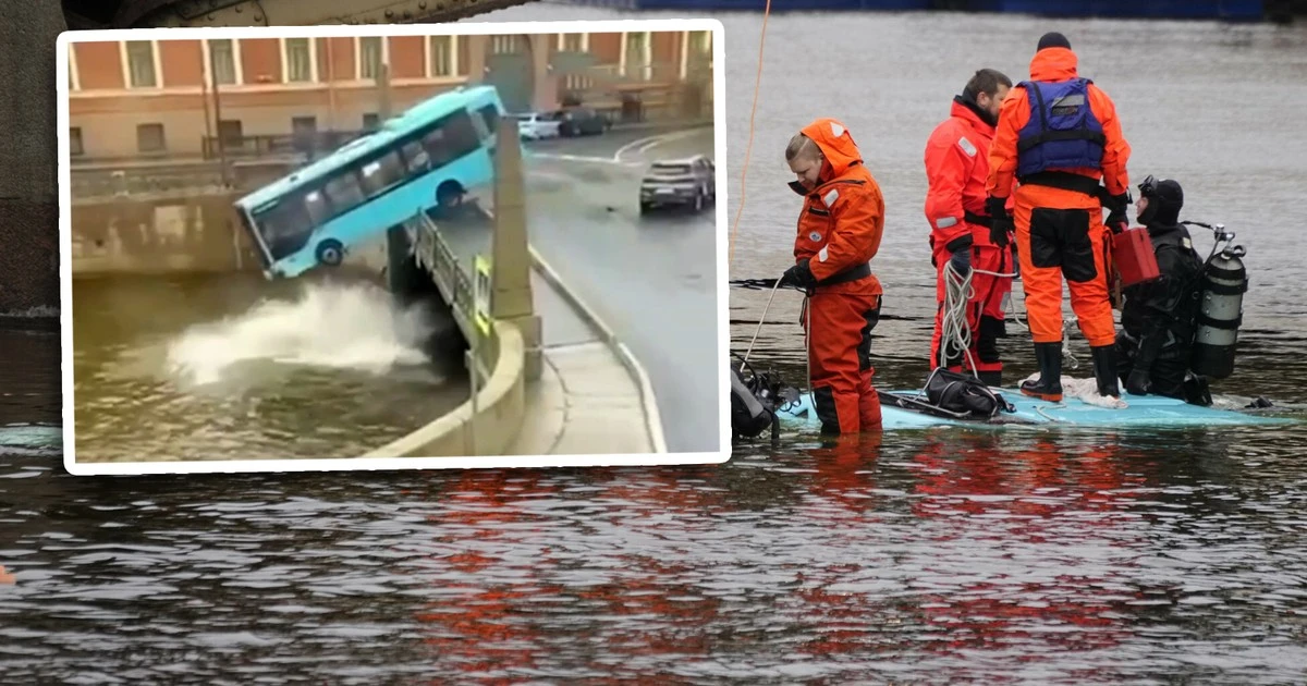 Przerażający wypadek w Rosji. Autobus z pasażerami wpadł do rzeki