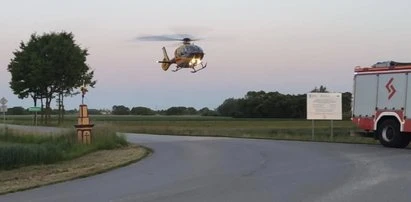 Tragiczny wypadek pod Tarnowem, lądował śmigłowiec LPR. Potrącona rowerzystka zmarła na miejscu