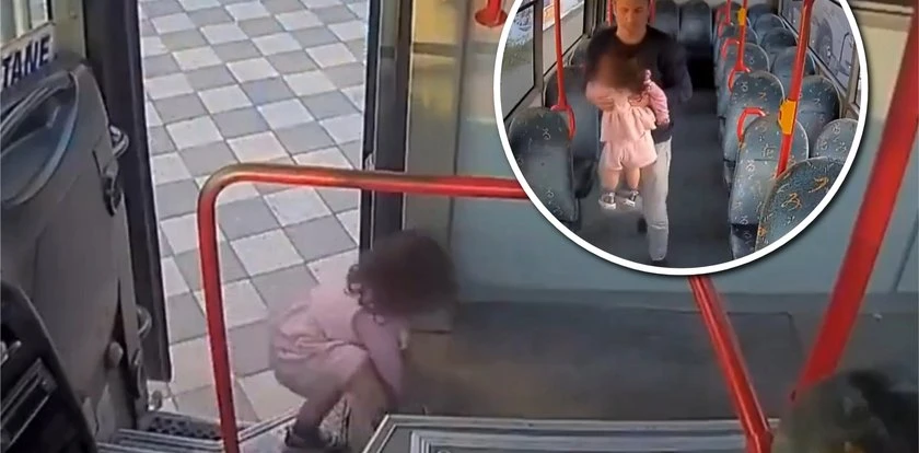 Kierowca usłyszał płacz i zamarł. Dwulatka sama w autobusie