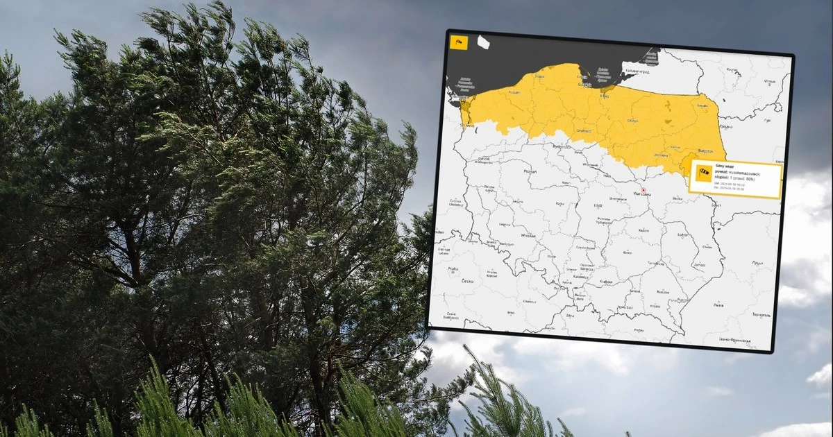 Silne podmuchy wiatru i możliwe burze. Alert IMGW dla kilku województw