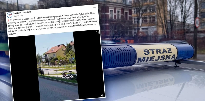 Straż miejska złapała złodzieja. W komentarzach pod nagraniem posypał się hejt