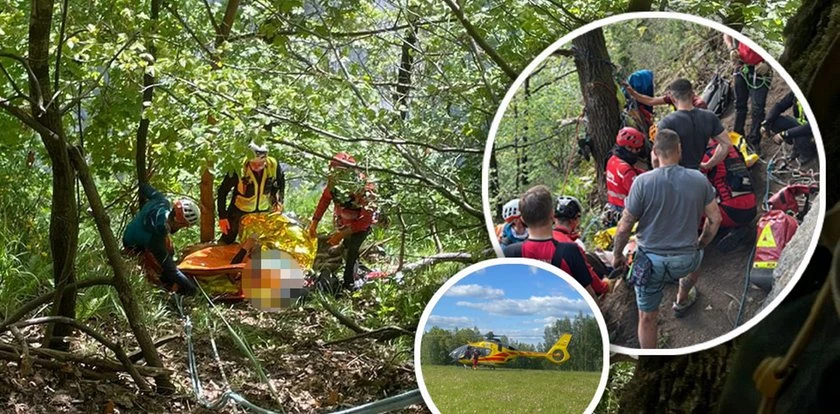 Runął ze skały. GOPR walczył o jego życie w dzikim gąszczu