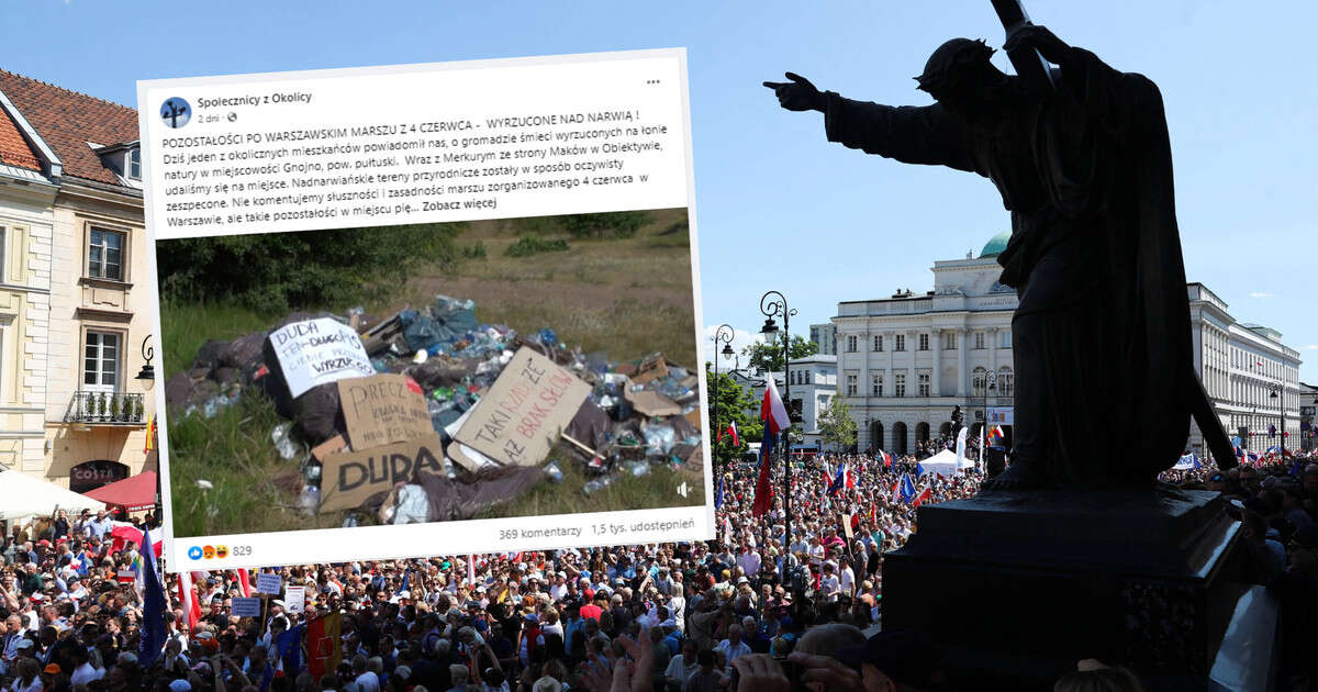 Spór o śmieci po marszu 4 czerwca. W sieci krąży nagranie, a PO mówi o prowokacji