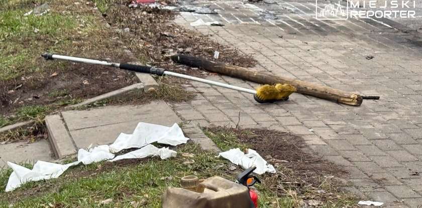 Poważny wypadek w Warszawie. Czyścił graffiti, gdy nagle stało się to