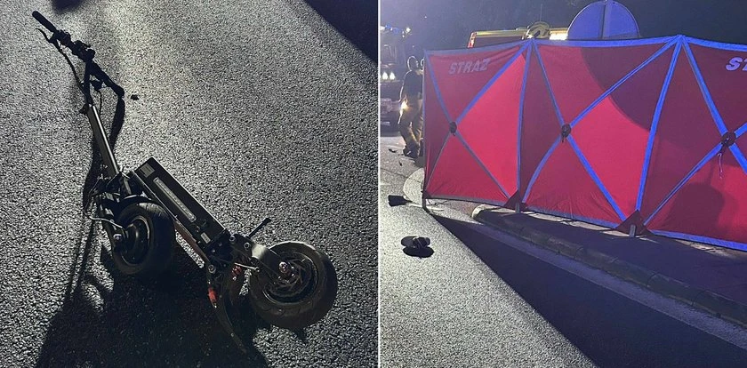 Wieczorna tragedia w Błoniu-Wsi. Nie żyje dwóch mężczyzny jadących hulajnogą