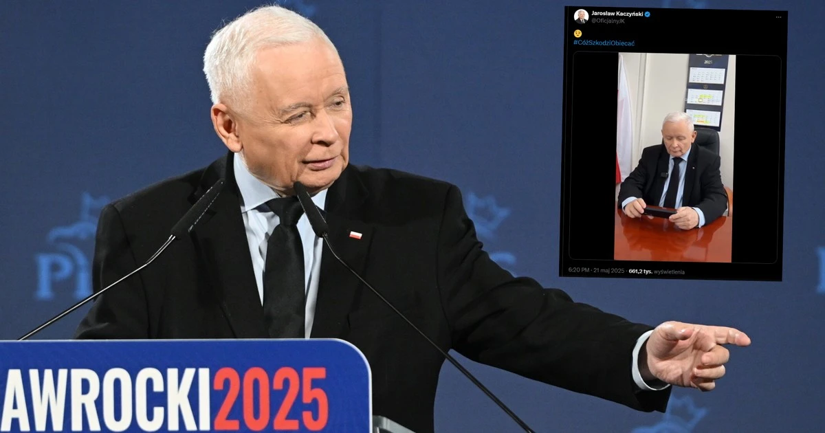 Na telefonie pokazali prezesowi PiS wpadkę posła KO. Tak zareagował [WIDEO]