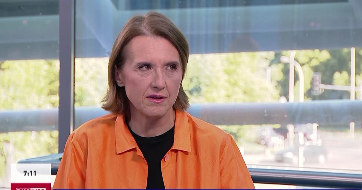 Hanna Wróblewska w TVP Info. 