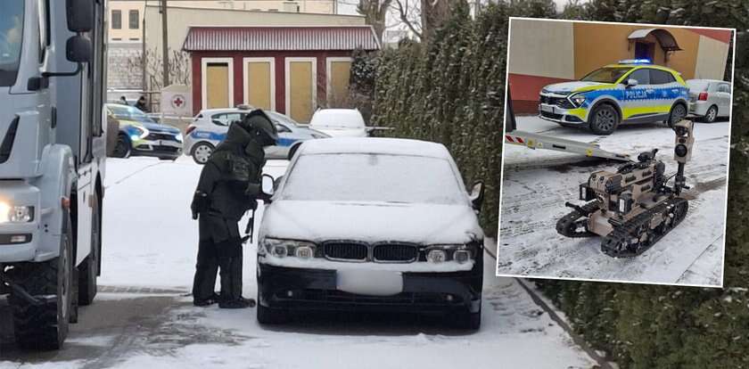 Pirotechnicy na łomżyńskim osiedlu. Znaleziono coś pod autem