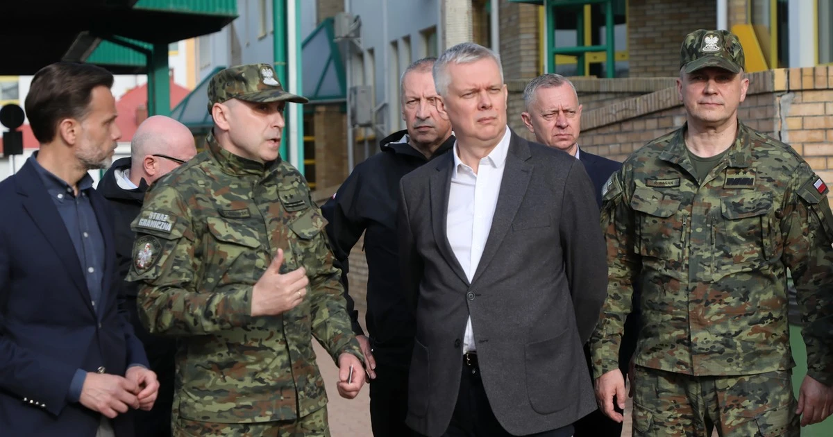 Minister pojawił się na granicy z Białorusią. 
