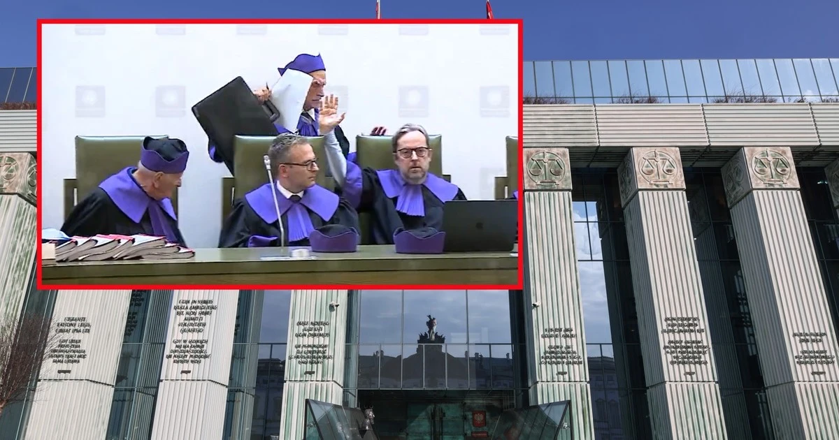 Burzliwe posiedzenie Trybunału Stanu. Sędzia niemal zepchnął innego sędziego z krzesła [NAGRANIE]
