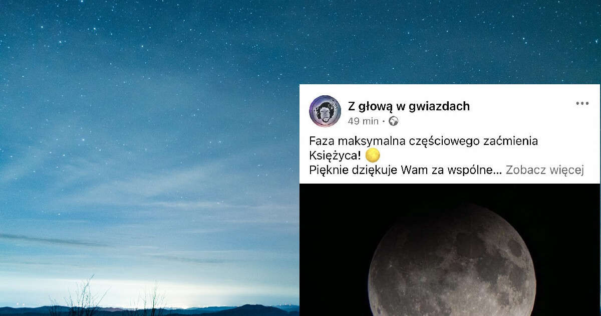 Nocny spektakl na niebie. Superpełnia i częściowe zaćmienie Księżyca [ZDJĘCIA]