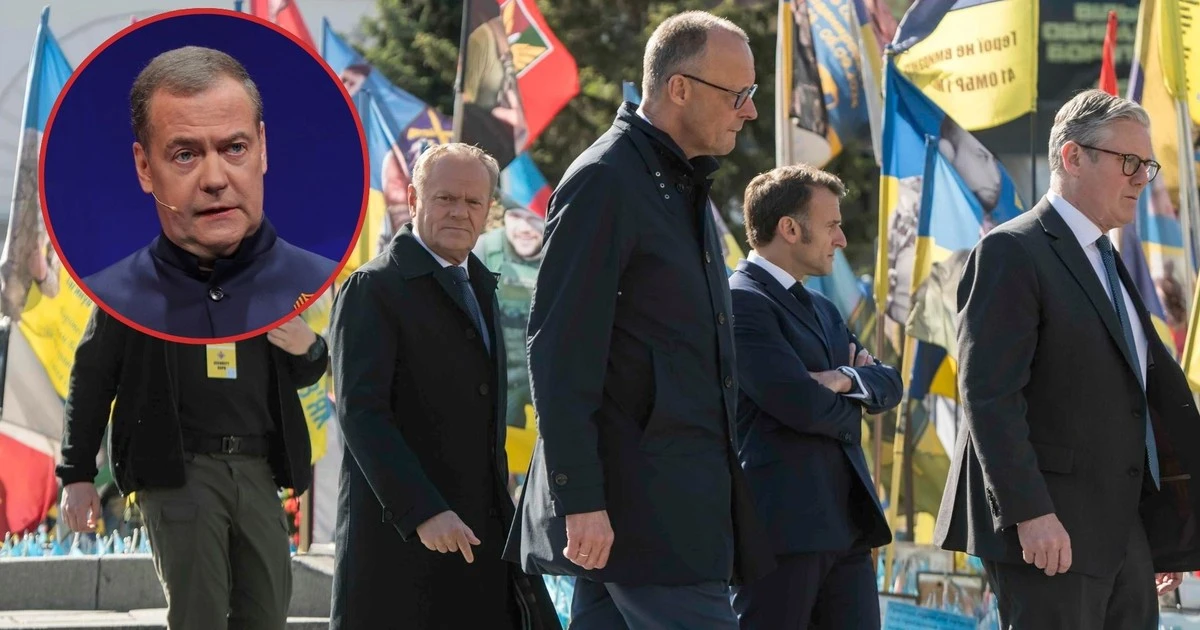 Obelżywa odpowiedź Miedwiediewa na propozycję Tuska, Macrona, Merza i Starmera w sprawie rozejmu. 